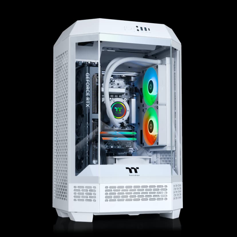 Thermaltake - LCGS Reactor i1470S Gaming Desktop Intel Core i7-14700KF 2025 32GB DDR5 Memory NVIDIA GeForce RTX 5070 2TB NVMe M.2 - White
