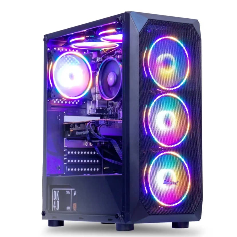 MXZ - Gaming PC Computer AMD Ryzen 5 5500,GeForce RTX 4060,8GB*2(16GB) DDR4, NVME M2 1TB,Windows 11 Pro Ready to Use - Black