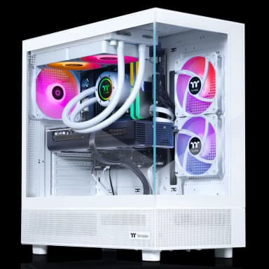 Thermaltake - LCGS View 7897XS-270 Gaming Desktop AMD Ryzen 7 7800X3D 2023, 32GB Memory, AMD Radeon RX 9070 XT, 1TB SSD NVMe M.2 - Snow