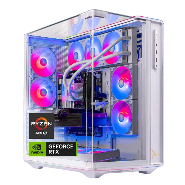 Skytech Gaming - Skytech PRISM5 Gaming Desktop - AMD Ryzen 9 9950X3D, 5090, 32GB 6000 MHz DDR5 RAM, 1000W GOLD A3 PSU - White