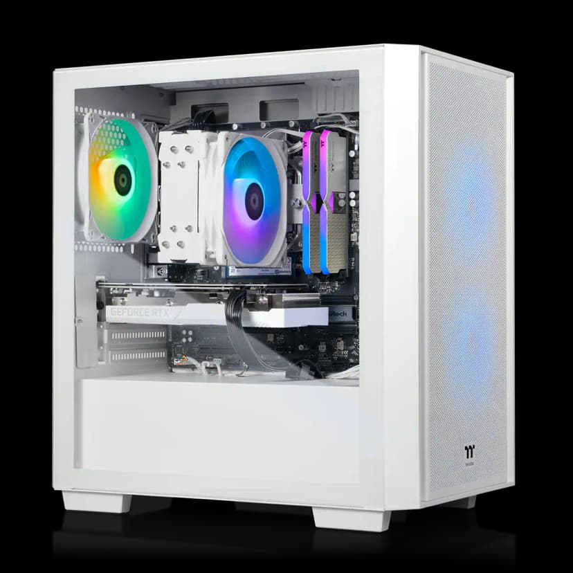 Thermaltake - LCGS Versa i1460S Gaming Desktop Intel Core i5-14400F 2025, 32GB Memory, NVIDIA GeForce RTX 5060, 1TB SSD NVMe M.2 - White