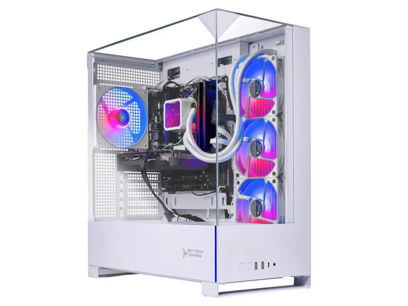 Skytech Gaming - Skytech Archangel 5 Gaming PC, Intel Ultra 7 270K, RTX 5070, 1TB SSD, 32GB DDR5, 750W PSU, 360 ARGB, WI-FI 6, Win 11 - White