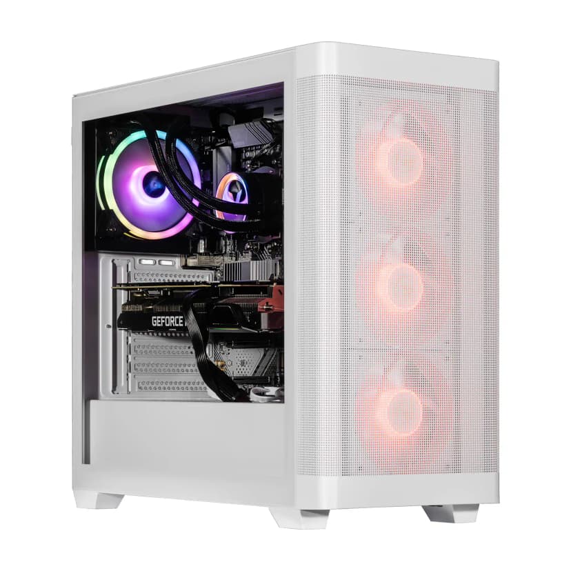 Velztorm - Pilum Gaming Desktop (Ryzen 7 5700X, 32GB, 2TB SSD, RTX 5070, Win 11 Pro ) - White