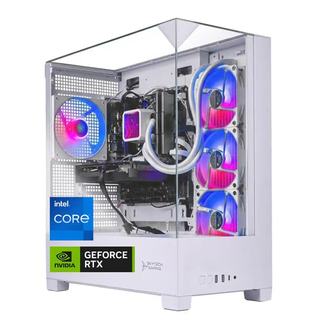 Skytech Gaming - Skytech ARCH5 Gaming Desktop - Intel Core i7 14700F, 5060 Ti 8G, 32GB 3200 MHz DDR4 SDRAM, 750W GOLD PSU - White