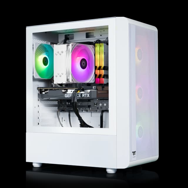 Thermaltake - Quartz i350 R4 Gaming Desktop 14th Gen Intel Core i5-14400F 2023 - 16GB Memory - NVIDIA GeForce RTX 3050 - 1TB NVMe M.2 - White
