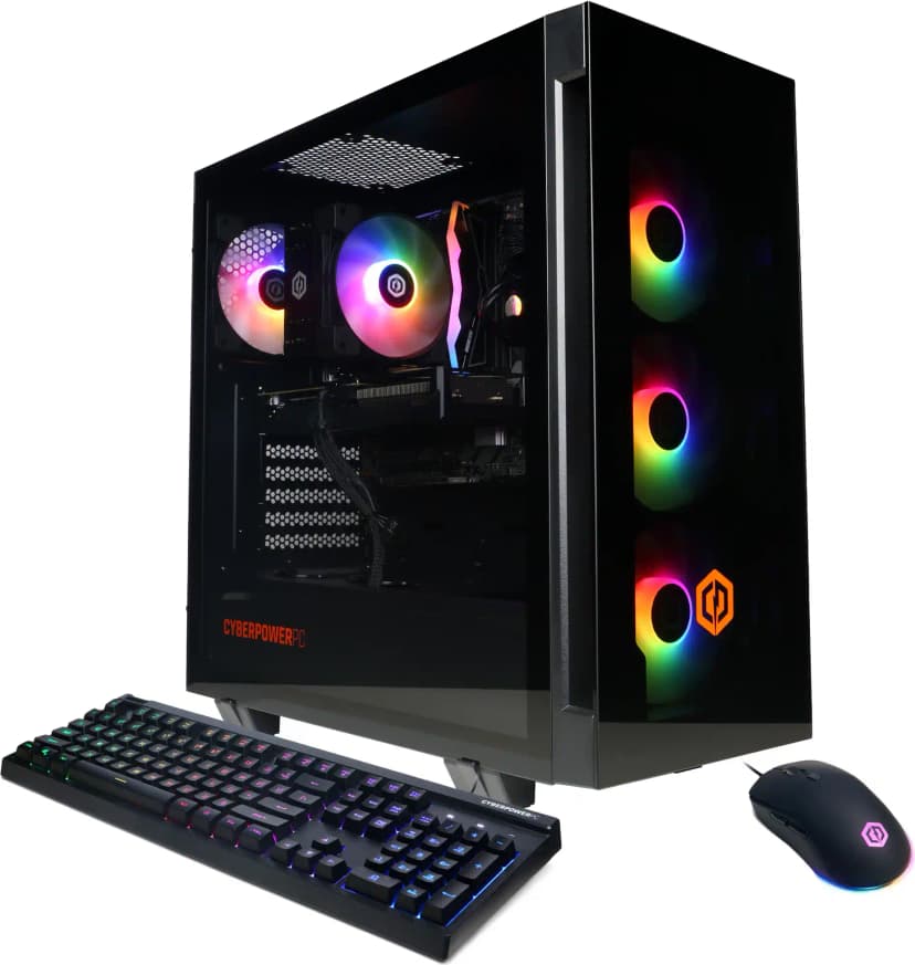 CyberPowerPC - Gaming Desktop - Intel Core Ultra 5 225F 2025 - NVIDIA GeForce RTX 5050 8GB - 16GB DDR5 Memory - 1TB SSD Storage - Black