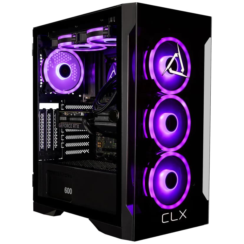 CLX - SET Gaming Desktop - Intel Core Ultra 5 245KF -32GB DDR5 5600 Memory-GeForce RTX 4060-2TB NVMe M.2 SSD - 4TB HDD Storage - Black