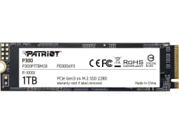 Patriot - P300 M.2 2280 1TB PCIe Gen3 x4, NVMe 1.3 Internal Solid State Drive (SSD) P300P1TBM28