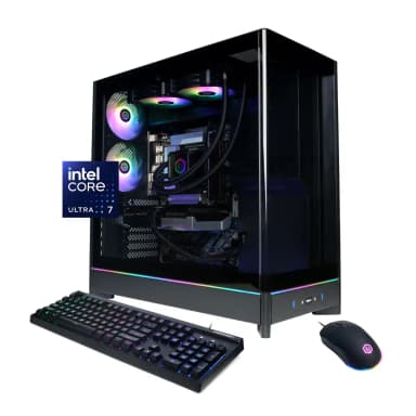 CyberPowerPC - Gaming Desktop - Intel Core Ultra 7 265F 2025 - NVIDIA GeForce RTX 5070 12GB - 16GB DDR5 Memory - 1TB SSD Storage - Black