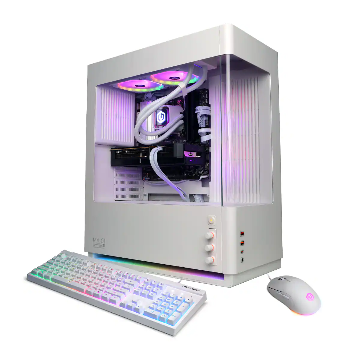CyberPowerPC - Gaming Desktop - AMD Ryzen 7 9700F 2025 - NVIDIA GeForce RTX 5070 12GB - 32GB DDR5 Memory - 1TB SSD Storage - White