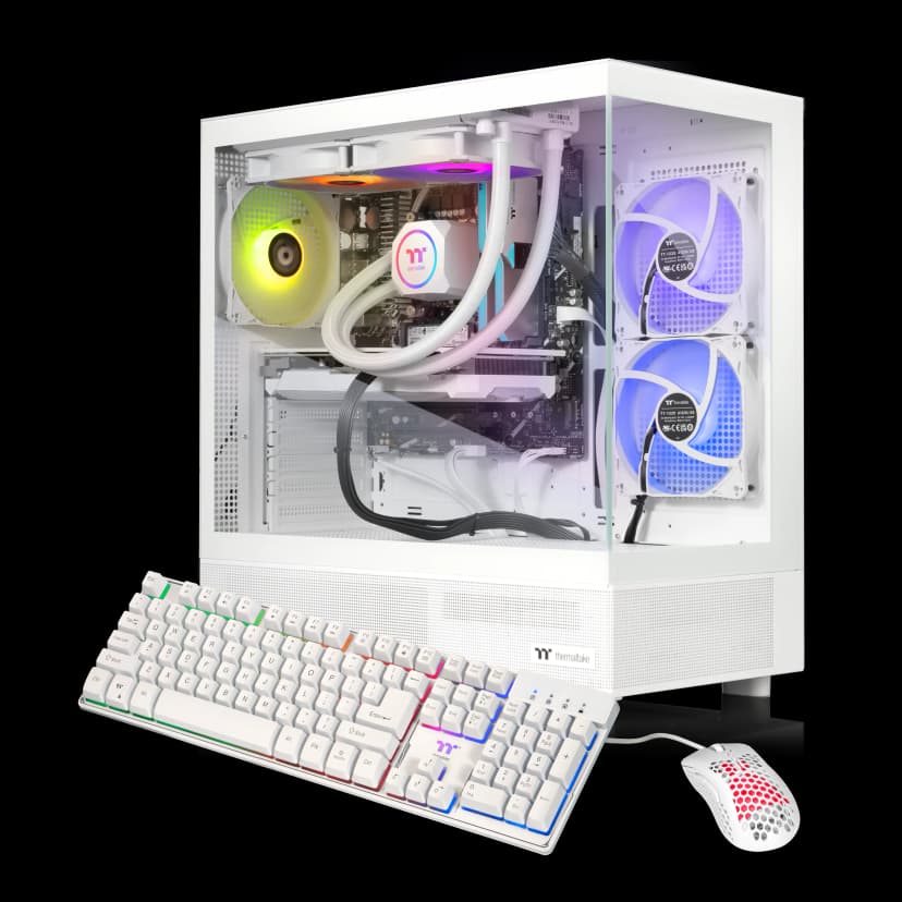 Thermaltake - LCGS View 7896XS-270 Gaming Desktop AMD Ryzen 7 7800X3D 2023, 32GB Memory AMD Radeon RX 9060 XT, 16GB 1TB SSD NVMe M.2 - White