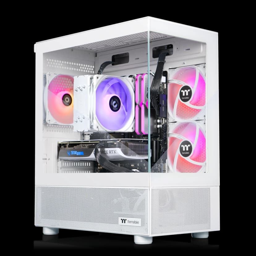 Thermaltake - LCGS View i1470S-170 Gaming Desktop Intel Core i7-14700F 2025, 32GB DDR5 Memory, NVIDIA GeForce RTX 5070, 1TB NVMe M.2 - White