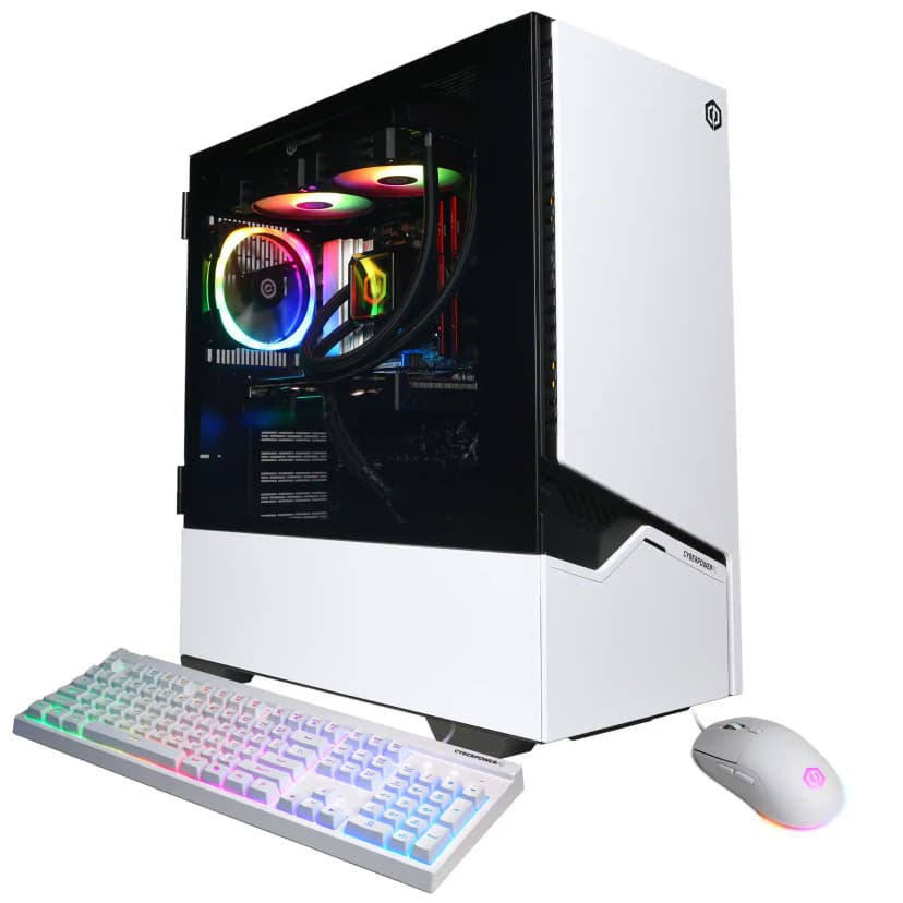 CyberPowerPC - Gaming Desktop - AMD Ryzen 7 8700F 2024 - AMD Radeon RX 9060 XT 16GB - 32GB DDR5 Memory - 2TB SSD Storage