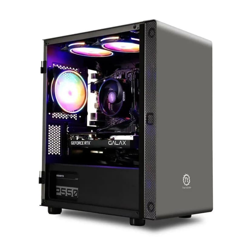 MXZ - Gaming PC Computer AMD Ryzen 5 5600,GeForce RTX 4060,16GB DDR4,NVME M2 1TB,Windows 11 Pro Ready to Use - Black