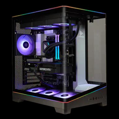 STORMCRAFT - Gaming PC VALKYRIE AMD Ryzen 7 9800X3D NVIDIA GeForce 5070TI 2TB SSD 32GB DDR5 6000MHZ RGB 360mm AIO - VA980XDCC-57TB1 - Black