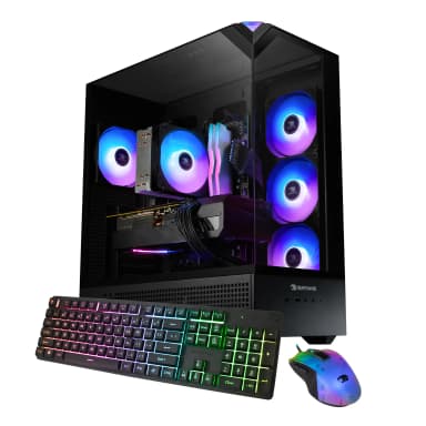 iBUYPOWER - Element Gaming Desktop PC - Intel Core i9 14900F, NVIDIA GeForce RTX 5070 12GB, 32GB DDR5 RGB RAM,1TB NVMe SSD_EBI9N5703 - Black