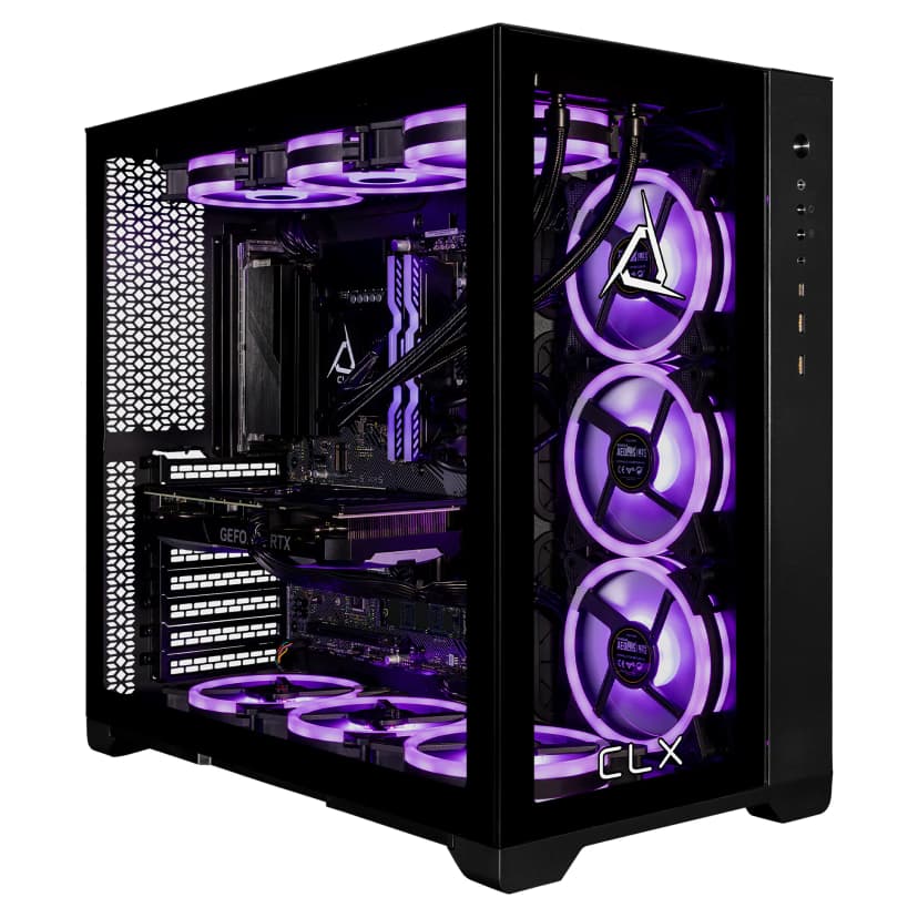 CLX - SET Gaming Desktop -Intel Core i9 14900KF-64GB DDR5 5600 Memory-GeForce RTX 5070 - 2TB NVMe M.2 SSD, 6TB HDD Storage - Black