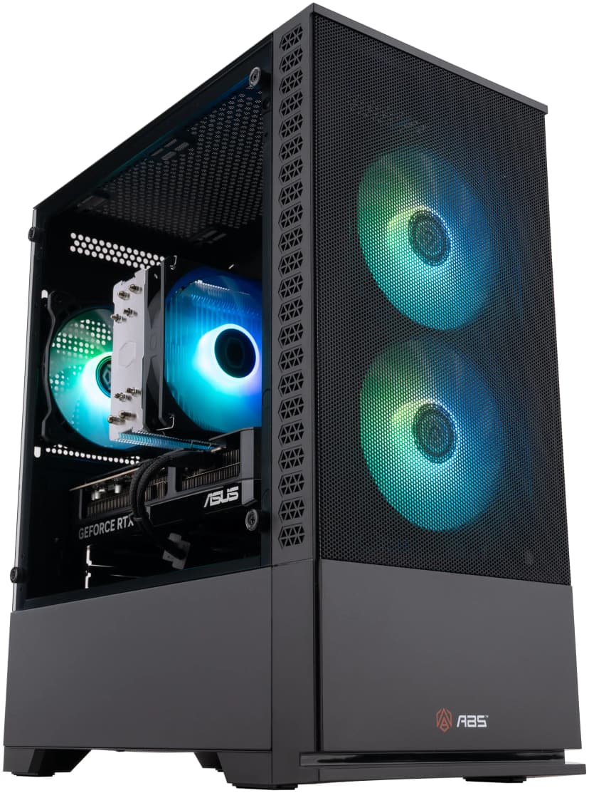 ADVANCED BATTLESTATIONS - ABS Cyclone Aqua Gaming PC - Windows 11 - Intel Core i7-14700F - GeForce RTX 5070 12GB - 32GB DDR4 3200 - 1TB M.2 SSD - Black