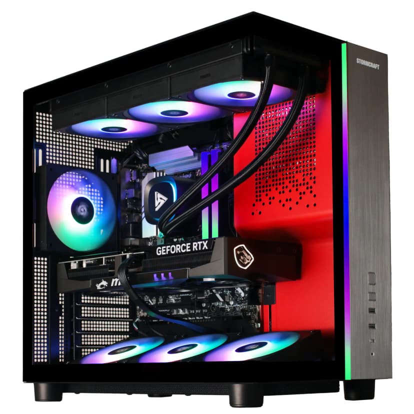 STORMCRAFT - Gaming PC PHANTOM AMD Ryzen 7 9800X3D NVIDIA GeForce RTX 5070 32GB 6000MHz 2 TB SSD 360mm AIO- Windows 11 Home