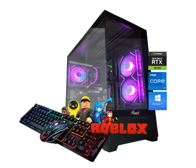 Odyssey Computers - Widow V3 Gaming Desktop, Intel Core i7 upto 4.7GHz - 16GB RAM - 1TB NVMe SSD - NVIDIA GeForce RTX 3050 WiFi W11P - Black