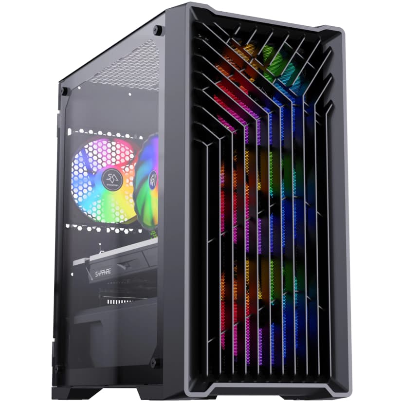 Blackout Computers - Eclipse V3 - Gaming Desktop - Intel 12th Gen CPU - AMD RX 580 8G - 16GB DDR5 RAM - 1TB M.2 SSD - Windows 11 Pro - RGB VR - Matte Black
