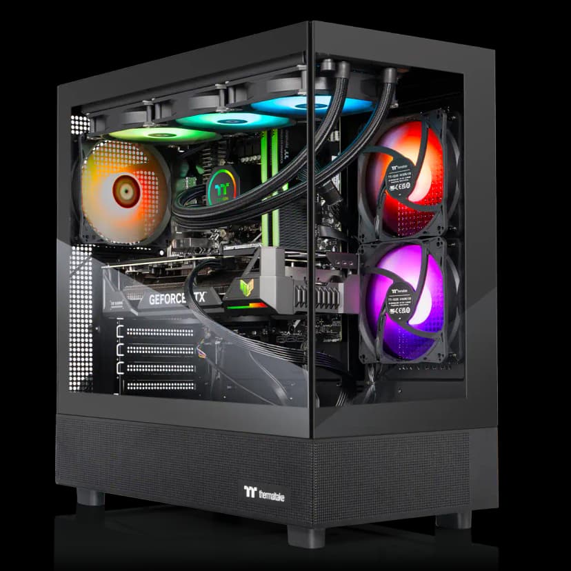 Thermaltake - LCGS View 9870T-270 Gaming Desktop AMD Ryzen 7 9800X3D 2024, 32GB Memory, NVIDIA GeForce RTX 5070 Ti, 2TB NVMe M.2 - Black