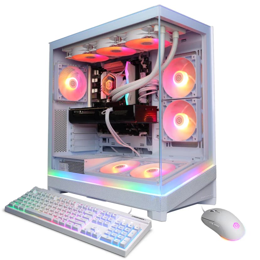 CyberPowerPC - Gaming Desktop - Intel Core Ultra 7 270K Plus 2026 - NVIDIA GeForce RTX 5070 Ti 16GB - 32GB Memory - 2TB SSD Storage - White