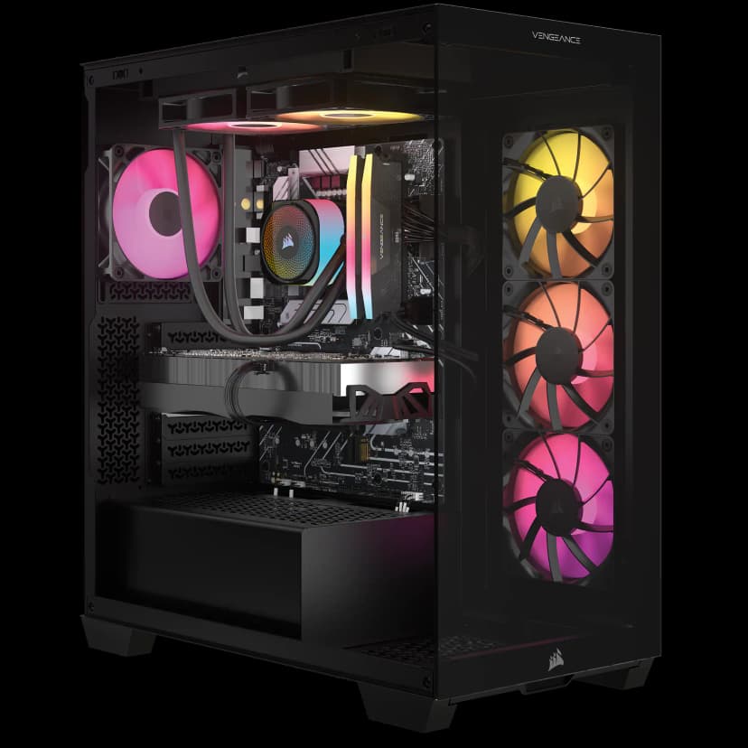 CORSAIR - VENGEANCE i7600 Gaming Desktop-Intel Core Ultra 7 265KF-32GB RGB DDR5 64000MHz-NVIDIA GeForce RTX5070-1TB SSD - Black