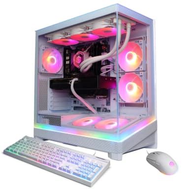 CyberPowerPC - Gaming Desktop - AMD Ryzen 7 8700F 2024 - AMD Radeon RX 9070 GRE 12GB - 32GB Memory - 2TB SSD Storage - White
