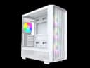 Montech - X5 ATX Mid-Tower Case, 4x ARGB Fans, Glass Panel, GPU Holder, White - White