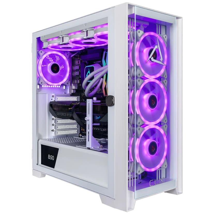 CLX - SET Gaming Desktop-Intel Core Ultra 9 285K-64GB DDR5 5600 Memory-GeForce RTX 5070-2TB NVMe M.2 SSD, 4TB HDD Storage - White