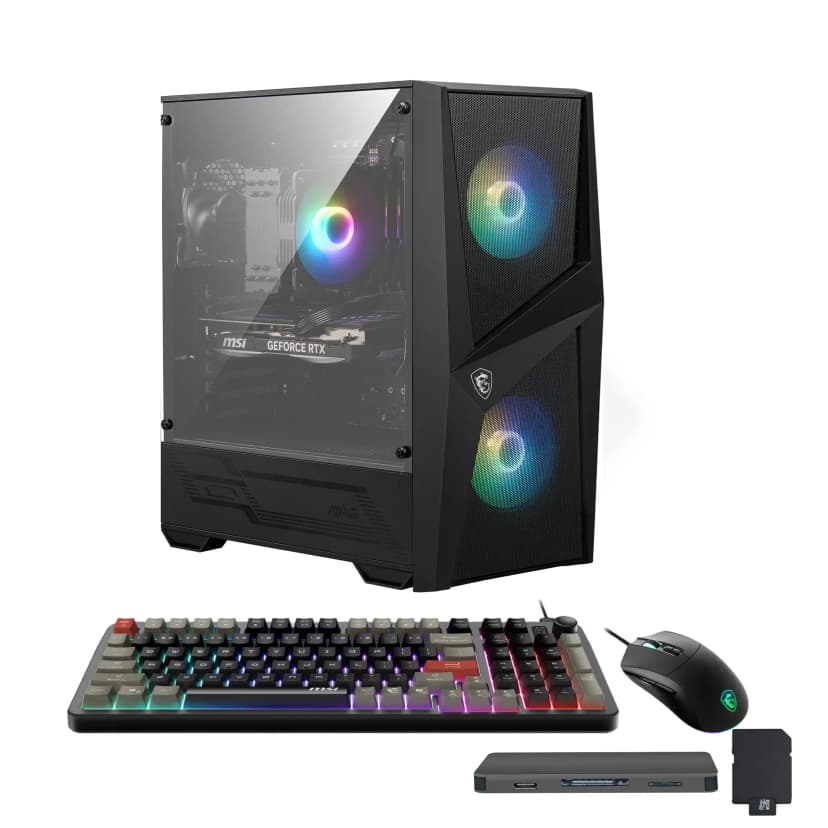 MSI - Upgraded - Codex R2 AI Gaming Desktop,Intel Core Ultra 7 265F,GeForce RTX 5070,32GB RAM,1TB SSD+1TB Dock Set,Win 11 Pro - Black