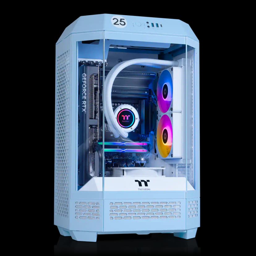 Thermaltake - LCGS Reactor 7870H Gaming Desktop AMD Ryzen 7 7800X3D 2023 32GB DDR5 Memory NVIDIA GeForce RTX 5070 2TB NVMe M.2 - Blue