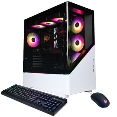 CyberPowerPC - Gaming Desktop - AMD Ryzen 9 9900X3D 2025 - NVIDIA GeForce RTX 5080 16GB - 32GB DDR5 Memory - 2TB SSD Storage - White