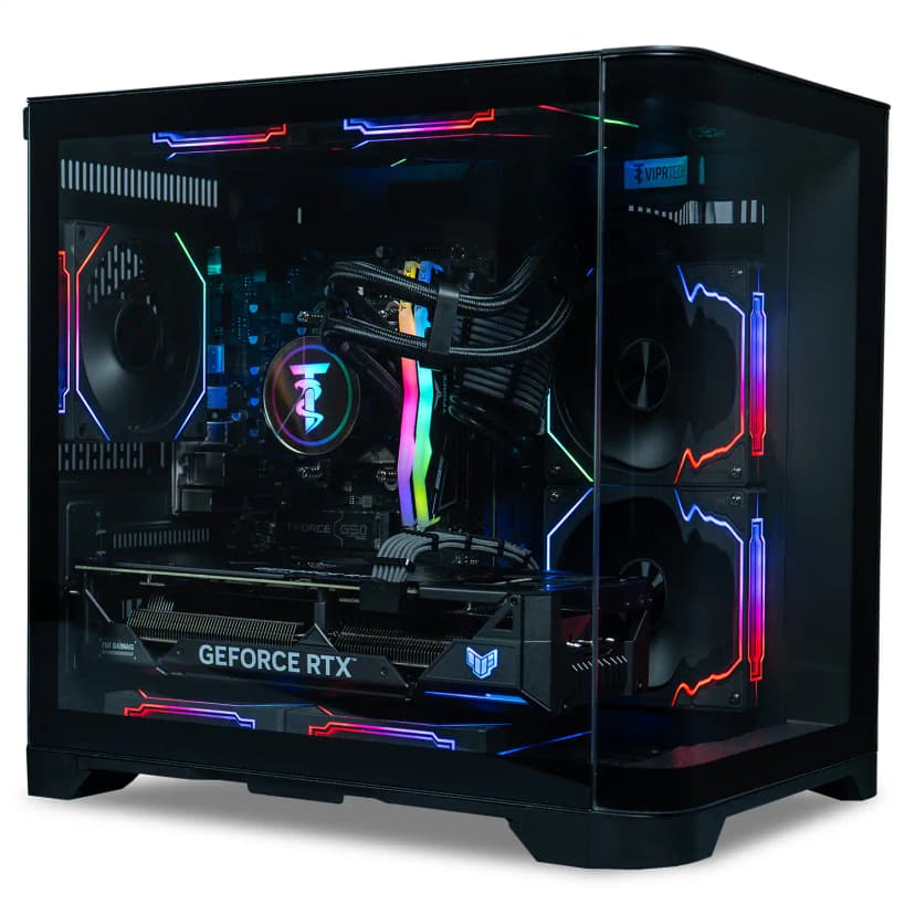 ViprTech - Reaper 3.0 Liquid-Cooled PC - AMD Ryzen 7 8700F 5Ghz, RTX 5070 12GB, 16GB DDR5, 1TB SSD, Gaming Computer, B - Black