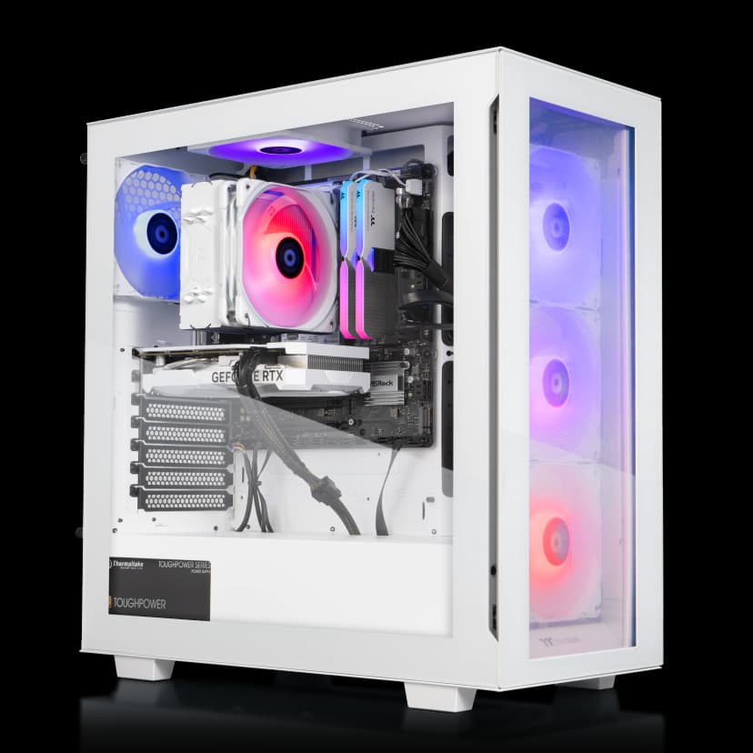 Thermaltake - LCGS View 1460TS-350 Gaming Dsktp Intel Core i7-14700F 2025 32GB DDR5 Memory NVIDIA GeForce RTX 5060 Ti 8GB 1TB NVMe M2 - White