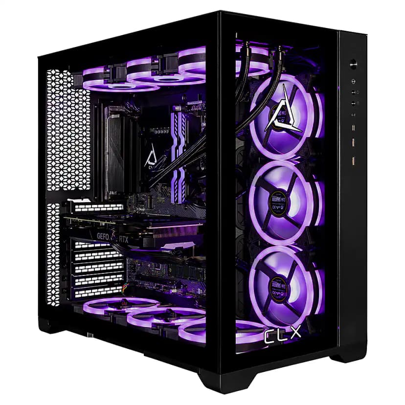 CLX - SET Gaming Desktop - Intel Core i9-13900KF - 64GB Memory - NVIDIA GeForce RTX 4070 - 2TB NVMe M.2 SSD + 6TB HDD Storage - Black
