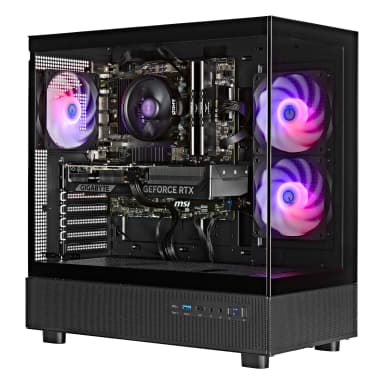 TECHNOID - Glass –NVIDIA Geforce RTX 5070 –AMD Ryzen 7 5700 –32GB DDR4 –1TB SSD –AI Ready –VR Compatible –Win 11 Home - Black