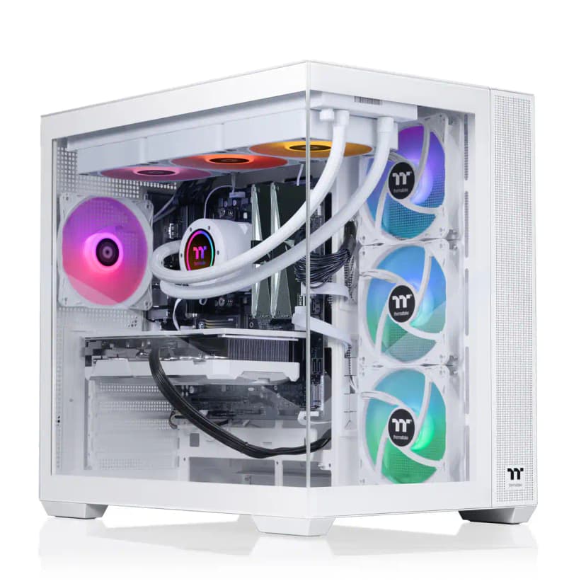 Thermaltake - LCGS View u2770S-380 Gaming Desktop-Intel Core Ultra 7,GeForce RTX™ 5070, 32GB DDR5 6000MT/s Mem, 1TB NVMe M.2 Storage - White
