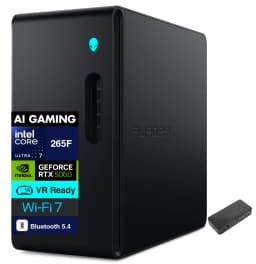 Alienware - Upgraded - Aurora ACT1250 Desktop PC (Intel Ultra 7 265F, 32GB DDR5, 2TB PCIe SSD, Win 11 Pro) w/USB-C Hub - Black