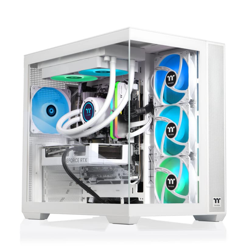 Thermaltake - LCGS Vista 470S Gaming Desktop AMD Ryzen 7 7800X3D 2023, 32GB DDR5 Memory, NVIDIA GeForce RTX 5070, 2TB NVMe M.2,Wifi - White