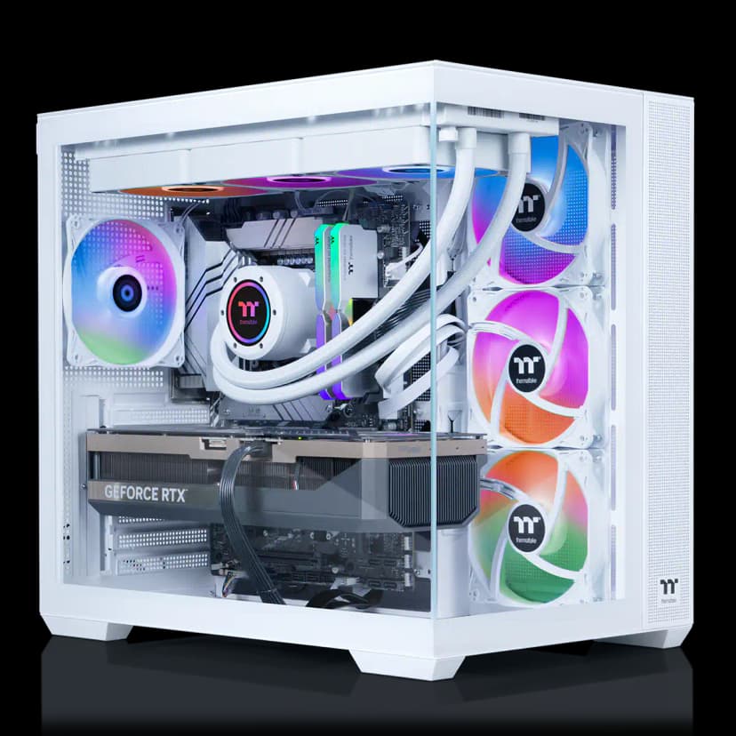 Thermaltake - LCGS View 9870S-380 Gaming Desktop AMD Ryzen 7 9800X3D 2024, 32GB DDR5 Memory, NVIDIA GeForce RTX 5070, 2TB NVMe M.2 - White