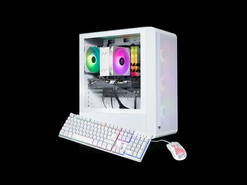 Thermaltake - Quartz R66 Gaming PC: Ryzen 5 5600, RX 6600, 16GB RGB DDR4, 1TB NVMe, WiFi, Win 11