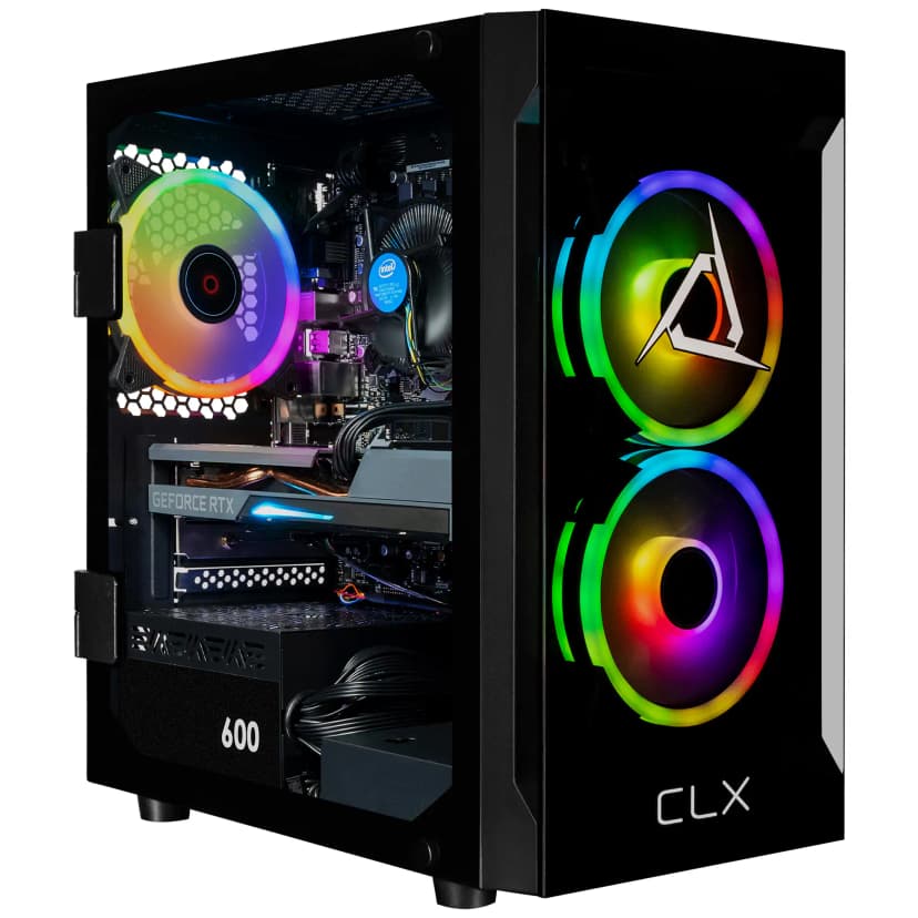 CLX - SET Gaming Desktop - Intel Core i5 14400F - 32GB DDR5 5600 Memory - GeForce RTX 5060 Ti 8GB - 2TB NVMe M.2 SSD - Black