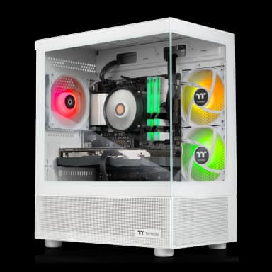 Thermaltake - LCGS Vista R66 Gaming Desktop AMD Ryzen 5 5600 2022, 16GB RGB Memory, AMD Radeon RX 6600, 1TB NVMe M.2, Wifi - White