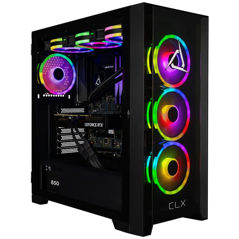 CLX - SET Gaming Desktop - Intel Core Ultra 9 285K - 64GB DDR5 5600 Memory-GeForce RTX 5090 -2TB NVMe M.2 SSD -4TB HDD Storage - Black