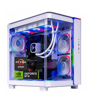 Skytech Gaming - Skytech KING95 - AMD Ryzen 7 9800X3D, 5080, 64GB 6000 MHz DDR5 RAM, 850W GOLD A3 PSU - White