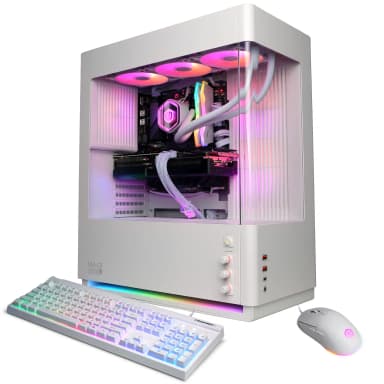 CyberPowerPC - Gaming Desktop - AMD Ryzen 9 9950X3D2 2026 - AMD Radeon RX 9070 XT 16GB - 64GB DDR5 Memory - 4TB SSD Storage - White
