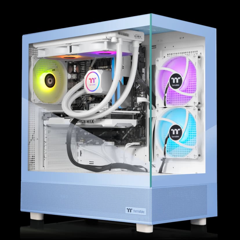 Thermaltake - LCGS View 7870H-270 Gaming Desktop AMD Ryzen 7 7800X3D 2023, 32GB DDR5 Memory, NVIDIA GeForce RTX 5070, 1TB NVMe M.2 - Blue