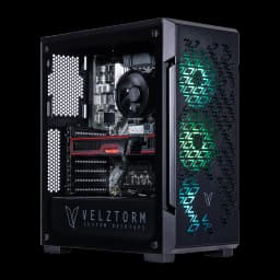 Velztorm - Fultix Desktop PC (Ryzen 5-5500, 16GB, 512GB SSD, Radeon RX 9070 XT, WiFi 4, Bluetooth 4.2, Win 11 Home) - Black